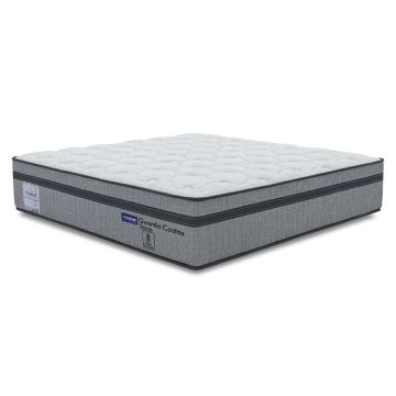 Colchão King Probel Molas Ensacadas Euro In 193x203x30cm Guarda Costas Stone Branco/Cinza