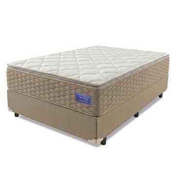 Cama Box Casal Colchão Ortopédico Magnus Molas Superlastic Pillow Top 138x188x76cm Hip Sleep