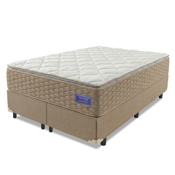 Cama Box King Colchão Ortopédico Magnus Molas Superlastic Pillow Top 193x203x76cm Hip Sleep