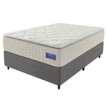 Cama Box Casal Colchão Ortopédico Atena Molas Ensacadas Pillow Top 138x188x76cm Hip Sleep