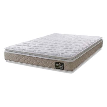 Colchão Casal Espuma D33 Millenium Pillow Top Bege/Branco 138x188x19cm