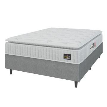 Cama Box Colchão Casal Espuma D33 Vangogh Pillow Top 138x188x67cm Hellen - Suporta até 120kg por Pessoa
