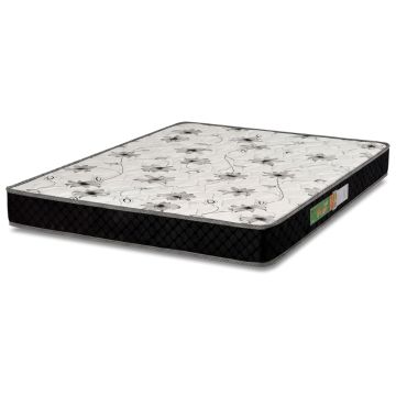 Colchão Casal Espuma 138x188x12cm Polar Branco / Preto