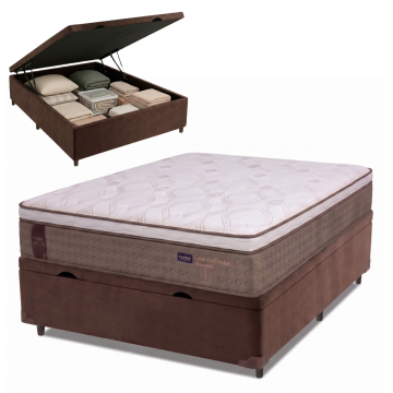 Cama Box Baú Colchão Casal Molas Ensacadas Alameda 138x188x71cm Probel