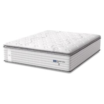 Colchão Casal Queen Molas Guarda Costas Max Com Pillow 158x198x40cm Branco/Cinza Probel